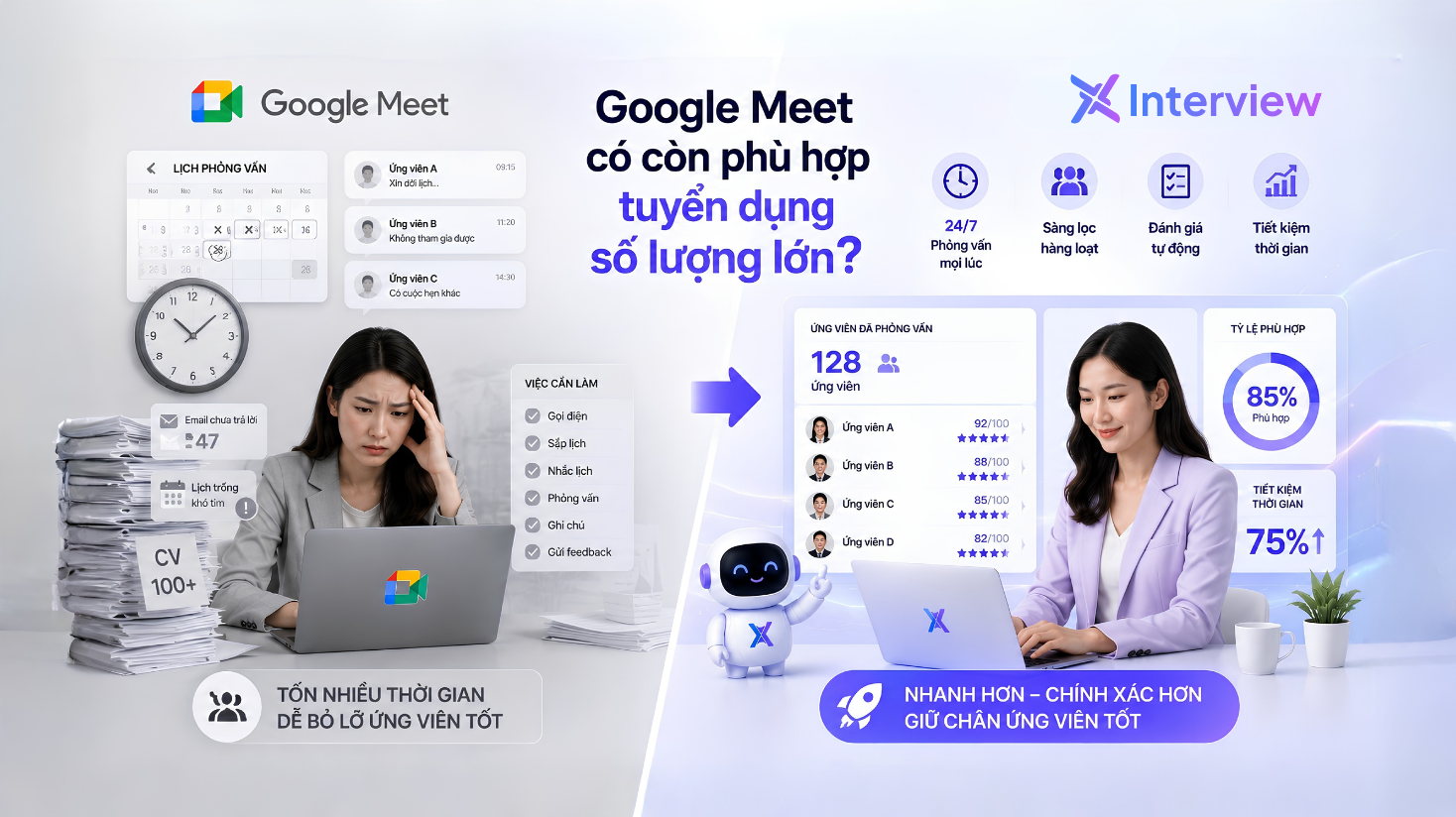 Google Meet có còn phù hợp cho tuyển dụng số lượng lớn?